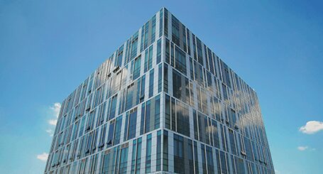 Modern Office Building With Facade of Glass