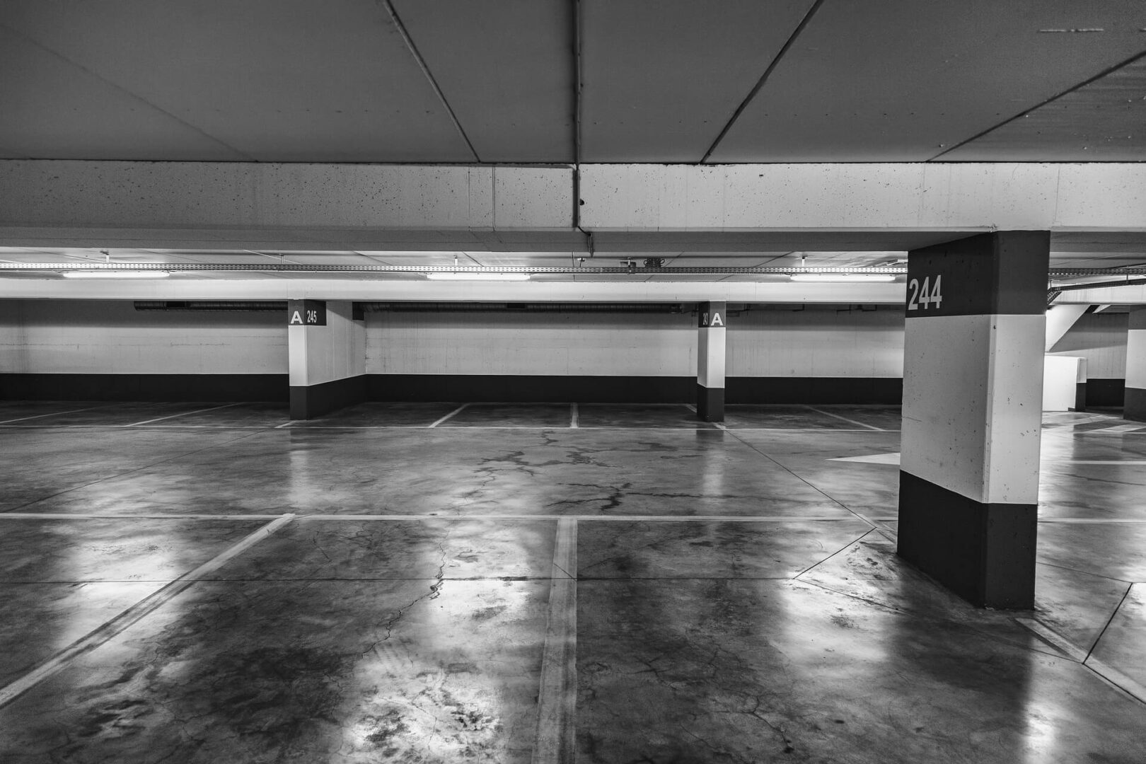 Empty Indoor Car Parking